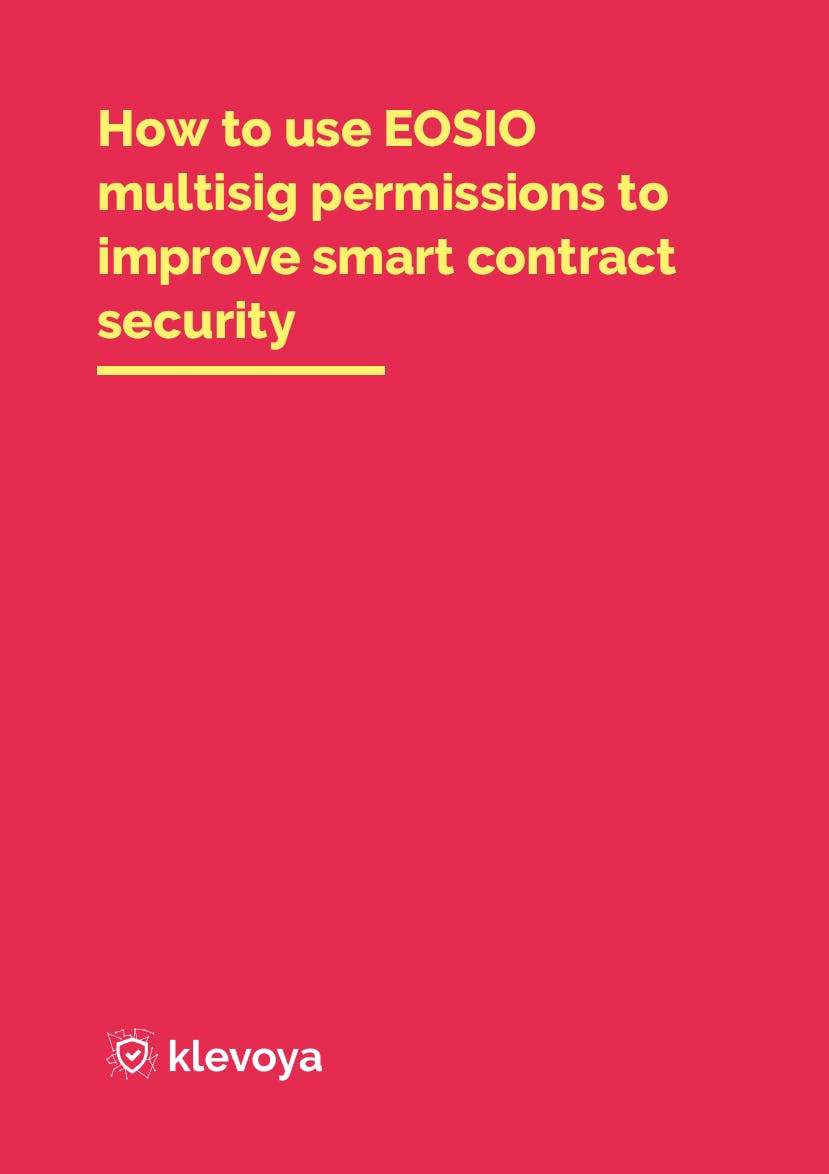 Using EOSIO multisig permissions thumbnail.